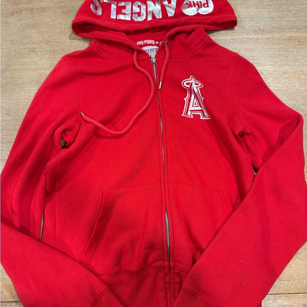 Victoria's Secret PINK Red Love Pink Sweatshirt